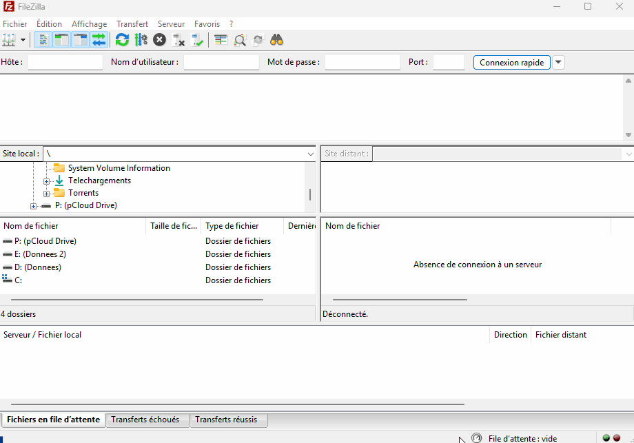 Démonstration de la connexion FTP avec Filezilla
