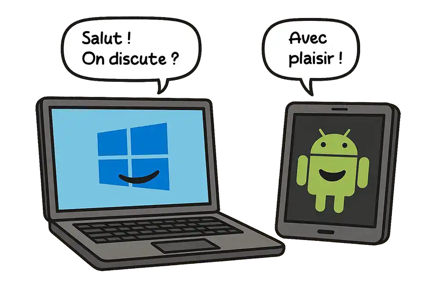 Echange entre deux équipements différents