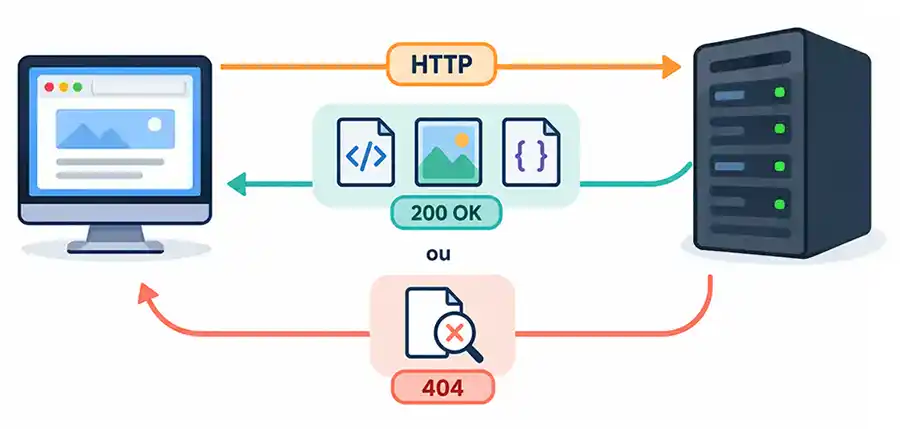 Client web qui échange en http avec un serveur