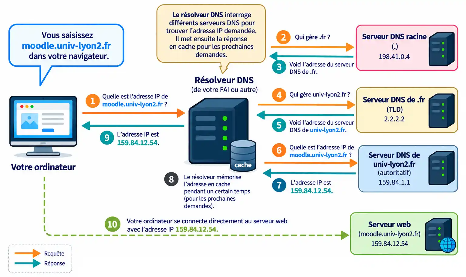 Résolution DNS complète