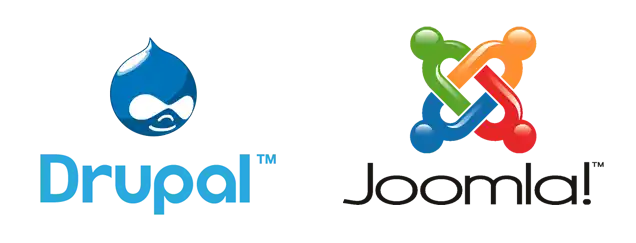 Logos de Drupal et Joomla