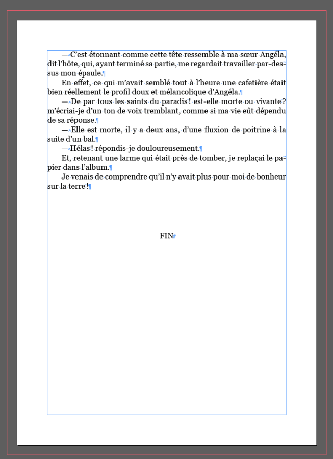 Aperçu du paragraphe de fin