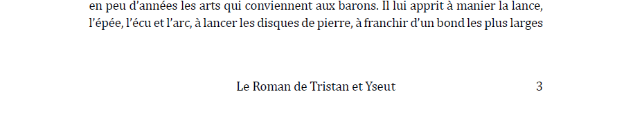 Aperçu du pied de page des pages impaires