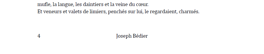 Aperçu du pied de page des pages paires